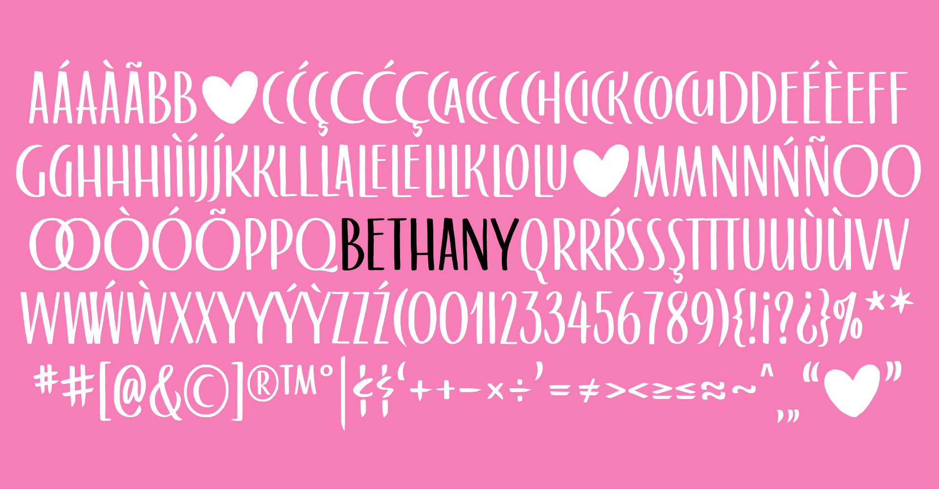 Bethany Glyph Set